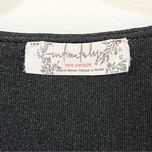 Free People Turnt Thong BodySuit Long Sleeves Women’s size XS Black - Picture 3 of 10